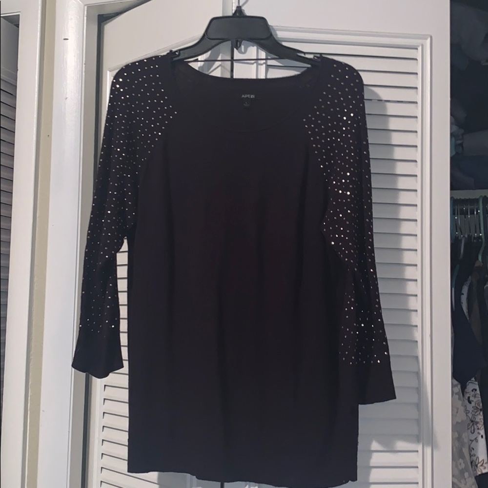 Apt. 9 Violet Jeweled Sweater Top